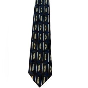 Danielli 100% silk tie. Black with blue pattern. Excellent condition.